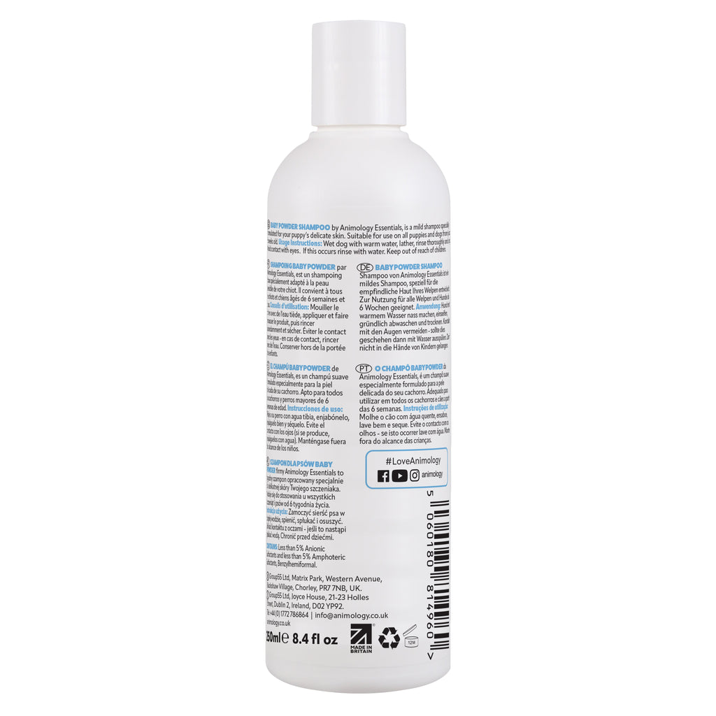Animology Essentials Baby Powder Puppy Shampoo image 3