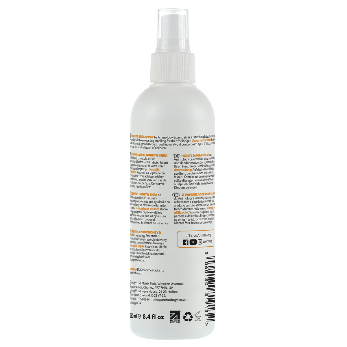 Animology Essentials Honey & Shea Fragrance Spray
