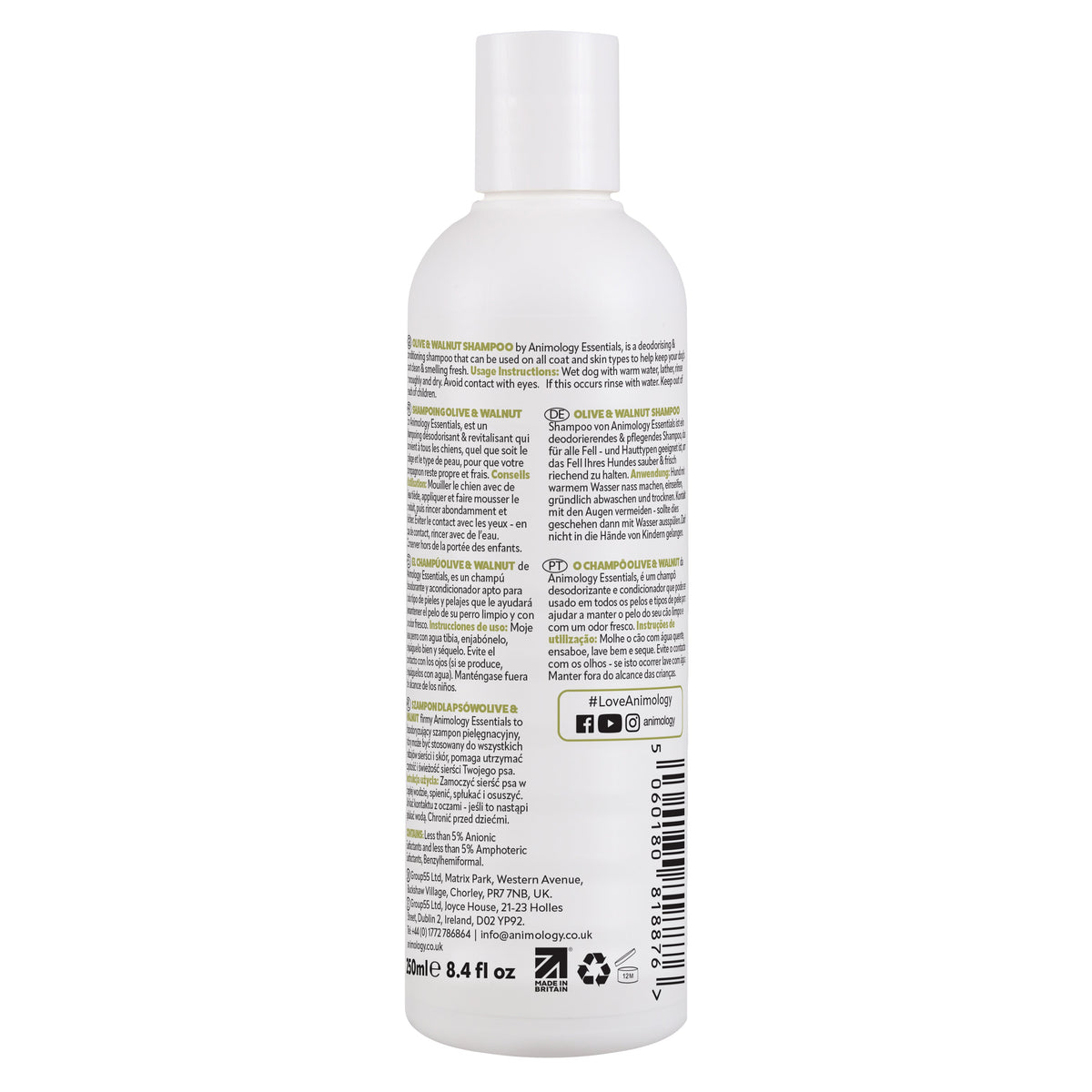 Animology Essentials Olive & Walnut Shampoo image 3
