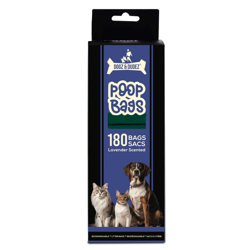 Dogz & Dudez Biodegradable Poop Bags - 180 Count (9" x 13")