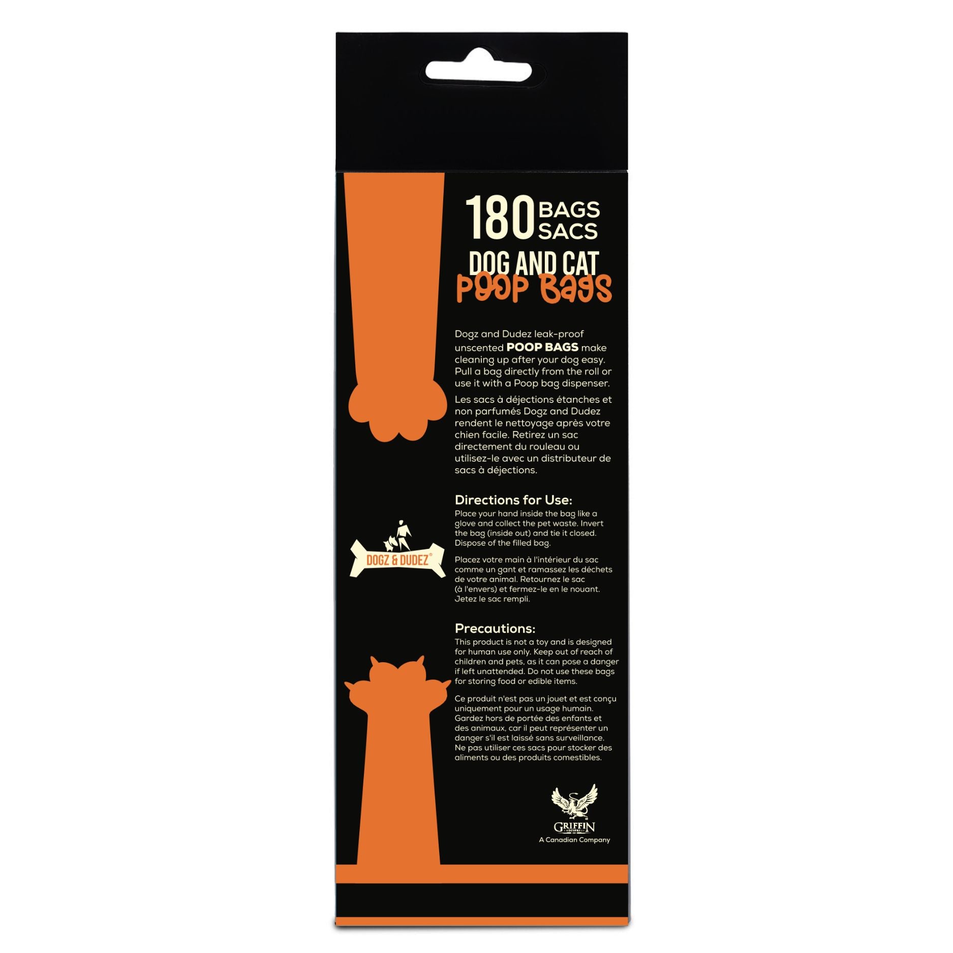 Dogz & Dudez Biodegradable Poop Bags - 180 Count (9" x 13")