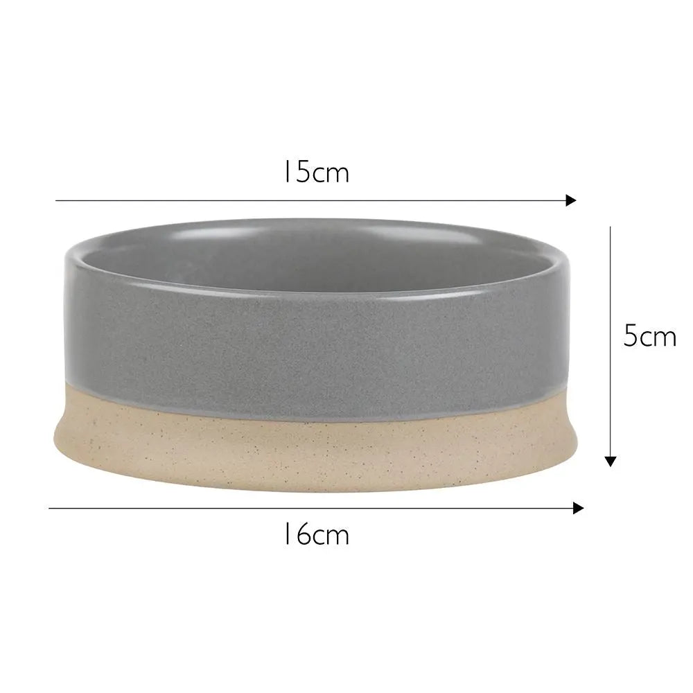 Scandi Non-Tip Pet Bowl - Grey