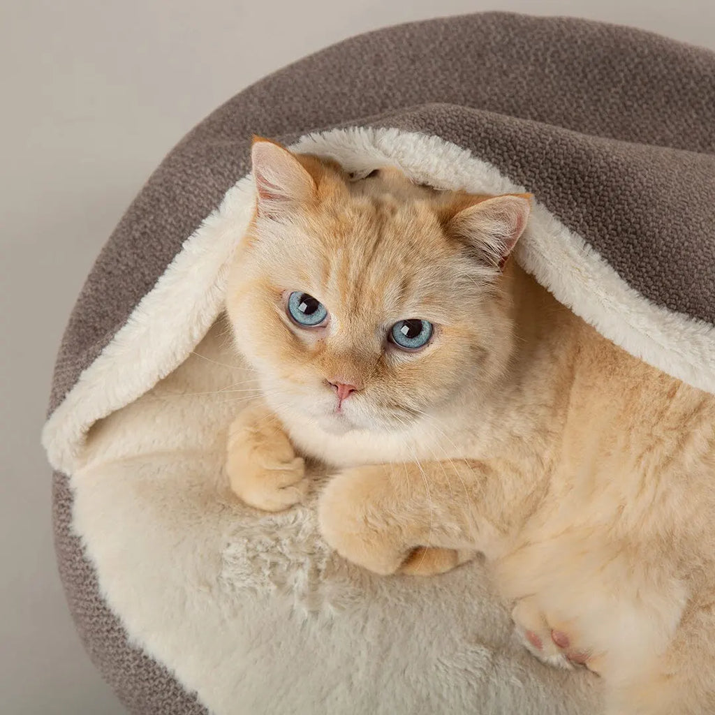 Seattle Burrow Cat Bed - Stone Grey