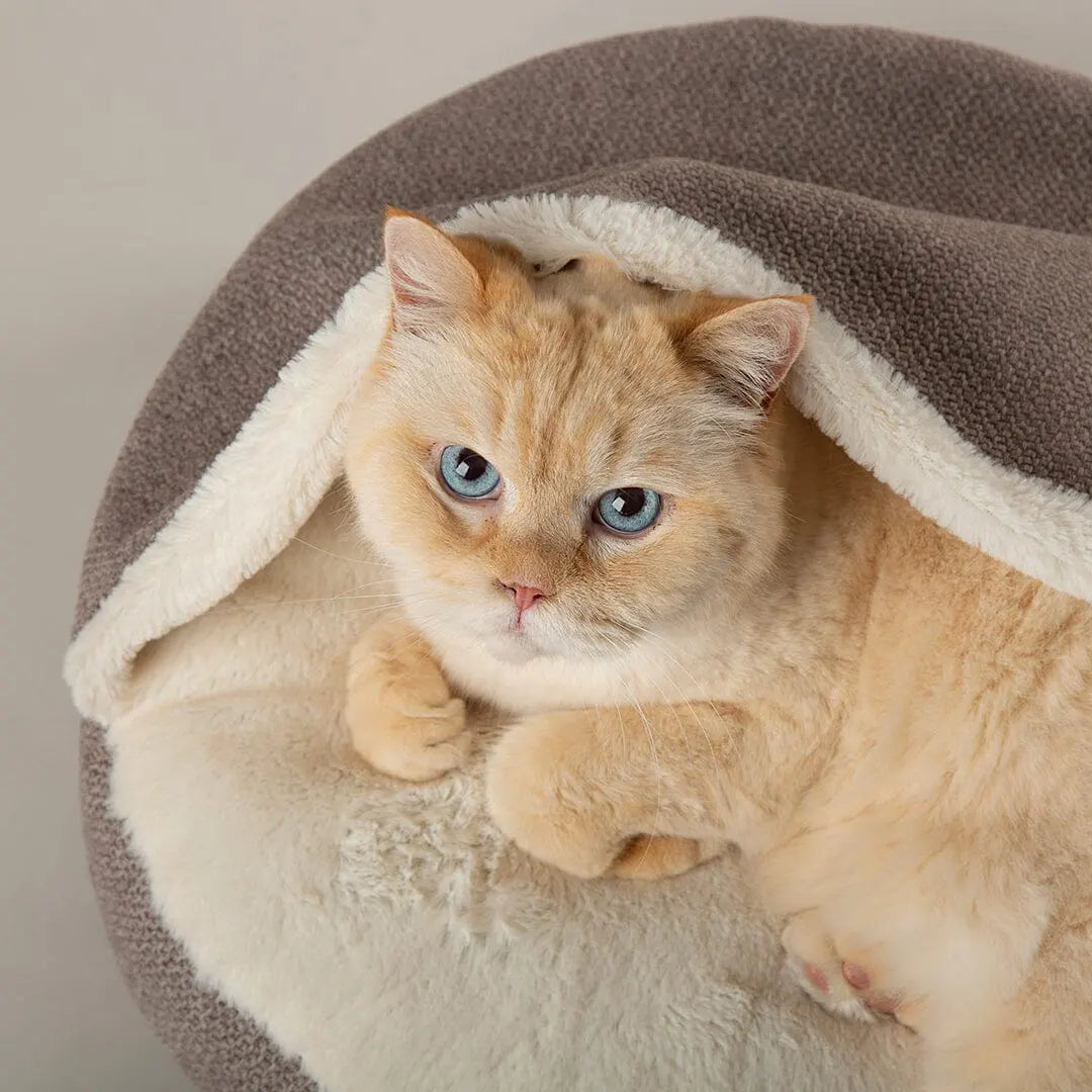 Seattle Burrow Cat Bed - Stone Grey