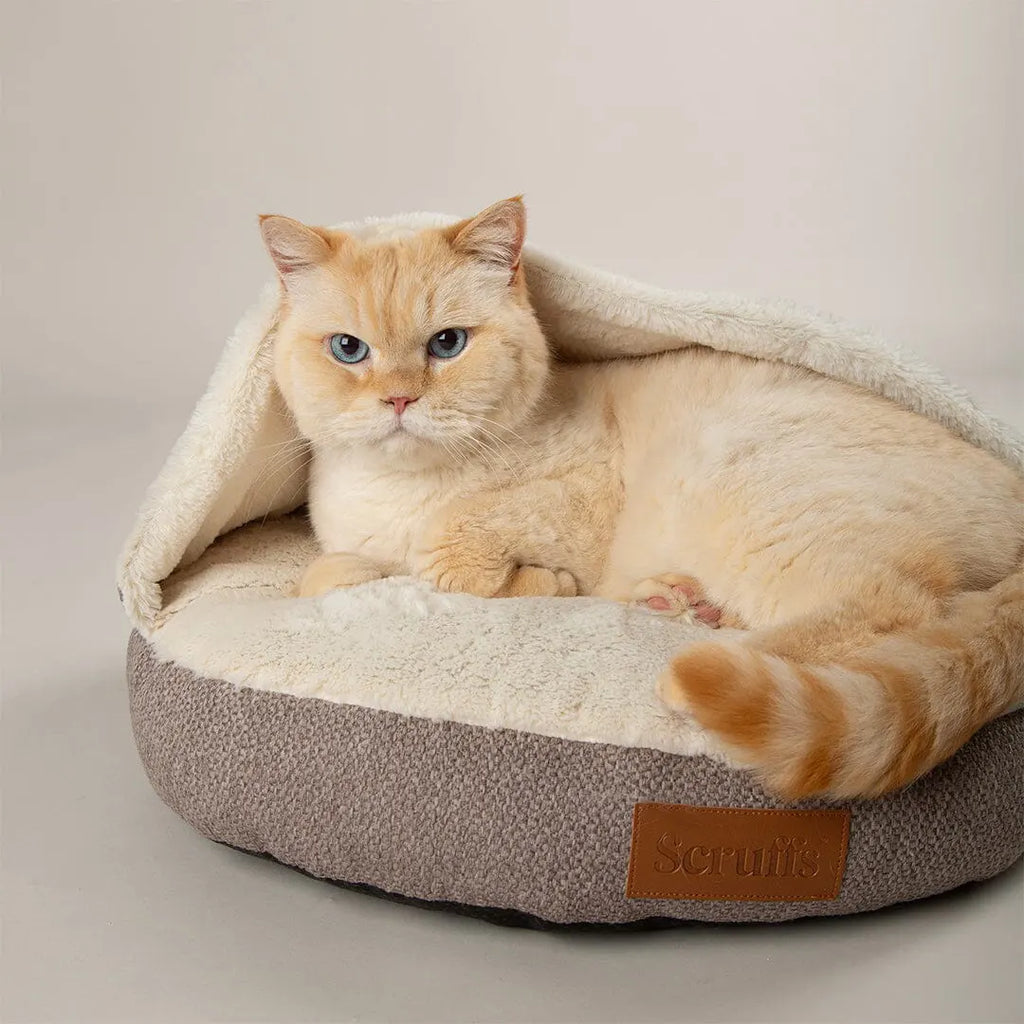 Seattle Burrow Cat Bed - Stone Grey